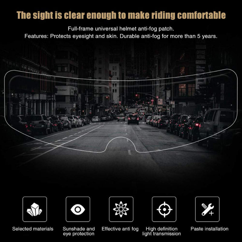 Motorcycle Helmet Transparent Anti-Fog Rainproof Film Helmet Glass Durable Nano Coating Sticker