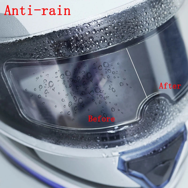 Motorcycle Helmet Transparent Anti-Fog Rainproof Film Helmet Glass Durable Nano Coating Sticker