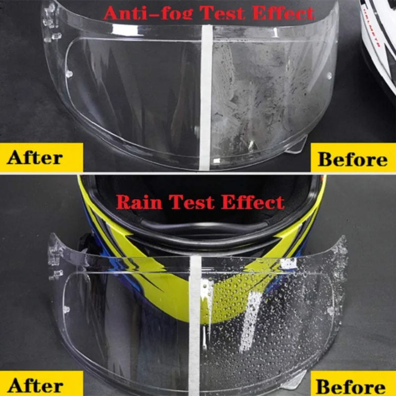Motorcycle Helmet Transparent Anti-Fog Rainproof Film Helmet Glass Durable Nano Coating Sticker
